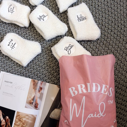 Fuzzy Bridal Party Socks
