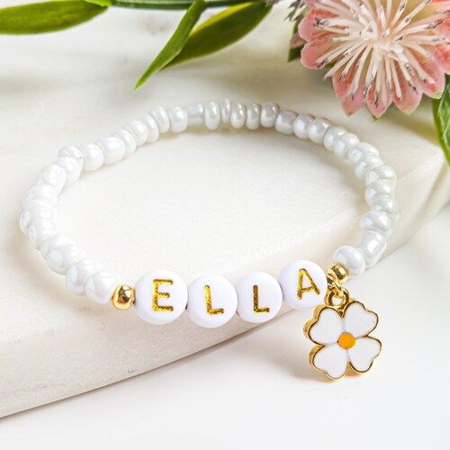 Personalized Flower Girl Bracelet with Proposal Box