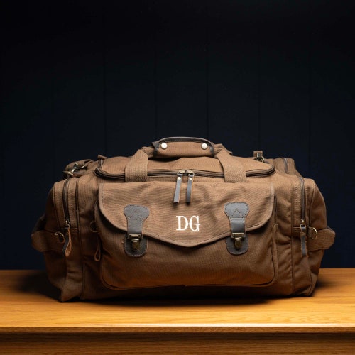 Personalized Canvas Weekender Travel Duffle Bag