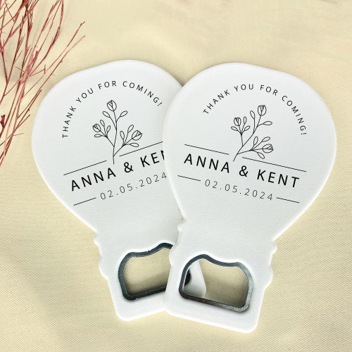 50 Personalized Bottle Opener Wedding Favors