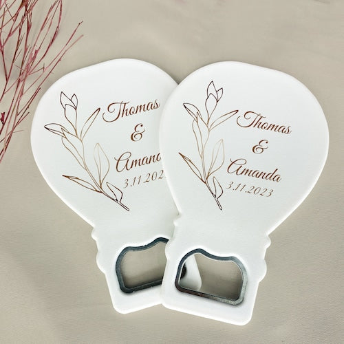 50 Personalized Bottle Opener Wedding Favors
