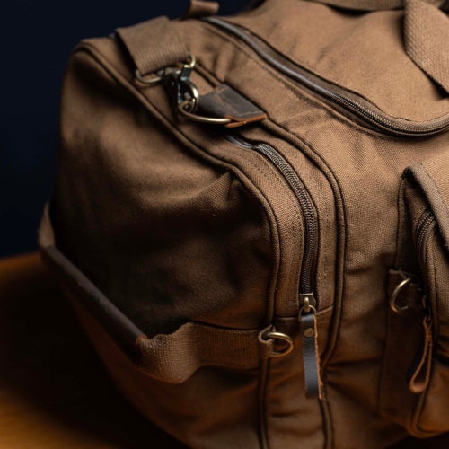 Personalized Canvas Weekender Travel Duffle Bag