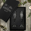 Mr. and Mrs. Personalized Champagne Flutes – Set of 2