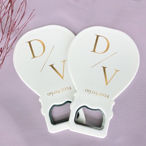 50 Personalized Bottle Opener Wedding Favors