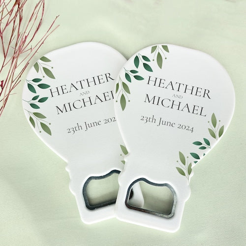 50 Personalized Bottle Opener Wedding Favors
