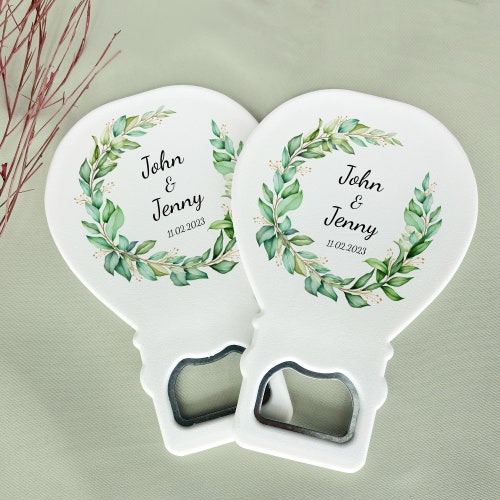 50 Personalized Bottle Opener Wedding Favors