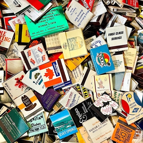 Vintage Matchbooks Collection - Unstruck & Mint for Display and Projects