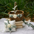 Flower Girl Basket & Ring Bearer Pillow Set | Boho Wedding Decor