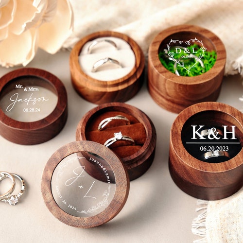 Personalized Wooden Ring Box