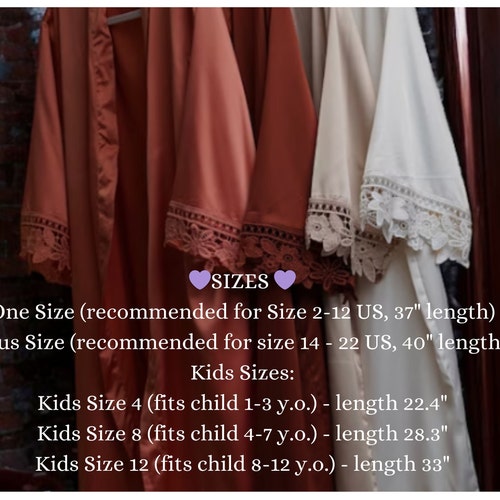 Bridesmaid Robes Set in Satin Matte