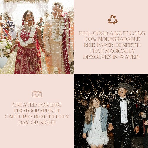 Biodegradable Circle Confetti for Weddings & Events