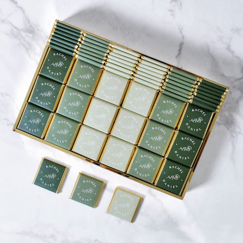 50 Custom Wedding Chocolate Favors