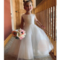 USA Made Classic 4-Layer Tulle and Satin Flower Girl Dress