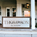 Personalized Last Name Wood Sign with Established Date
