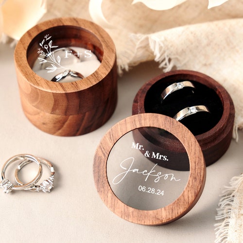 Personalized Wooden Ring Box