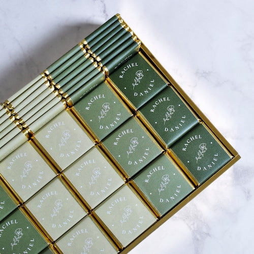 50 Custom Wedding Chocolate Favors