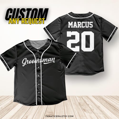 Custom Groom & Groomsmen Jersey Shirts – Personalized Bachelor Party & Wedding Shirts
