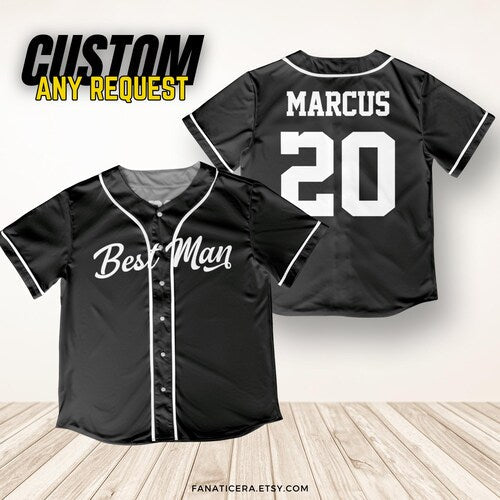 Custom Groom & Groomsmen Jersey Shirts – Personalized Bachelor Party & Wedding Shirts
