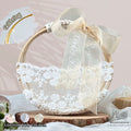 Rustic Boho Crochet Flower Girl Basket