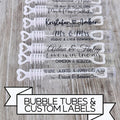48pc Personalized Wedding Bubbles with Heart Stopper