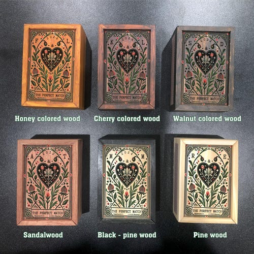 Custom Wooden Matchbox  for Couples