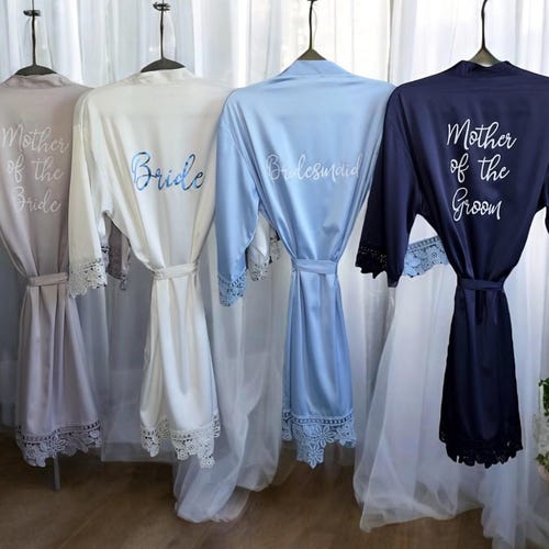 Bridesmaid Robes Set in Satin Matte