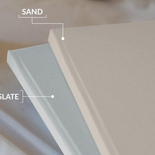 Personalized Linen Wedding Guest Book