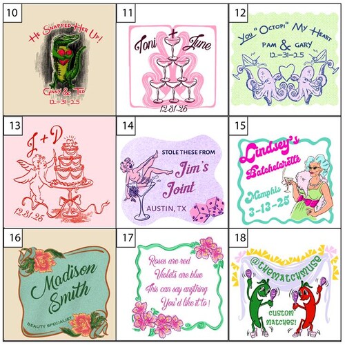 Custom Personalized Matchbooks – Wedding & Party Favors