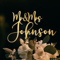 Personalized Rustic Wedding Cake Topper – Custom Mr. & Mrs. Design