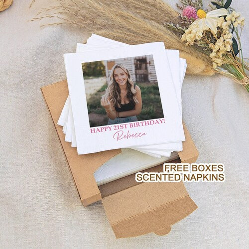 Custom Photo Napkins – Personalized Beverage Napkins