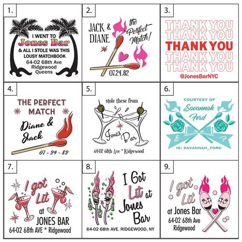 Custom Personalized Matchbooks – Wedding & Party Favors