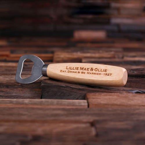 Personalized Wooden Beer Bottle Opener