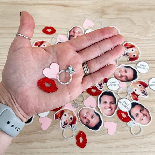 Custom Bachelorette Face Confetti & Stickers