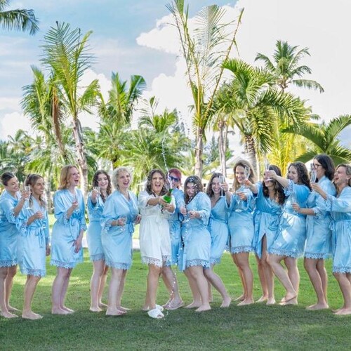 Bridesmaid Robes Set in Satin Matte