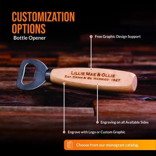 Personalized Wooden Beer Bottle Opener